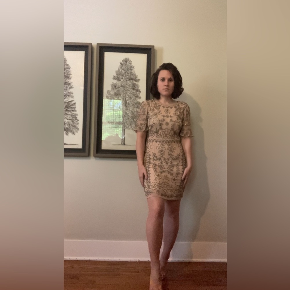 gorgeous bead-embroidered dress 👗 - Picture 1 of 7